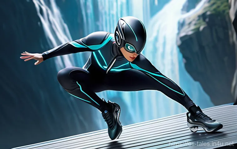 테일즈런너 베테랑 코칭 방법 - **Dynamic "Dash Jump" Over a Fantasy Race Track:** A youthful, energetic character, gender-neutr...