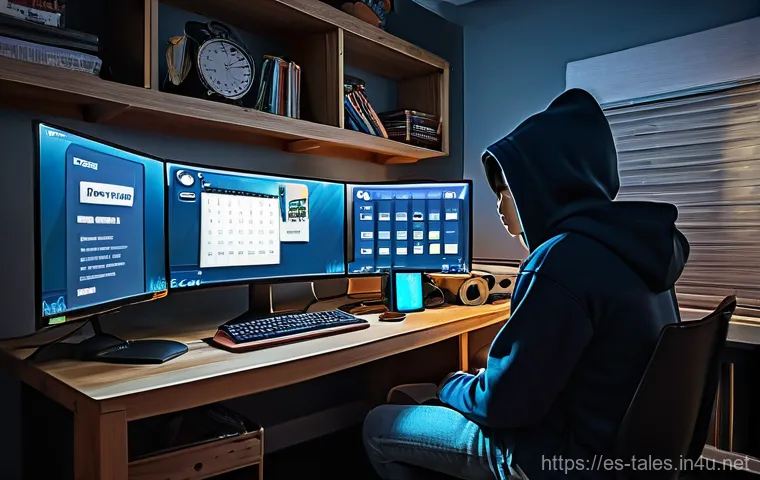 테일즈런너 이벤트 코드 사용법 - A diligent young 'Tales Runner' player, dressed in a comfortable hoodie and jeans, sits in a cozy, t...